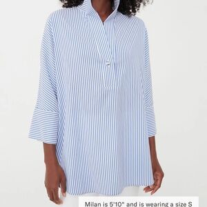 TUCKERNUCK Blue Striped Willow Blouse
